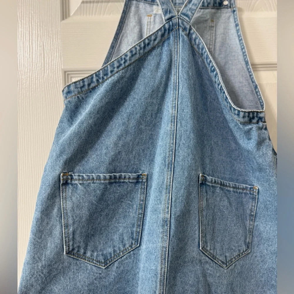 ✨SOLD✨CELLO Denim Distressed Overall Dress - Picture 6 of 7